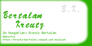 bertalan kreutz business card